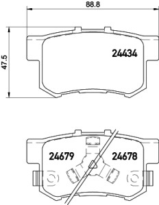 8DB 355 020-021 Sada brzdových destiček, kotoučová brzda HELLA PAGID