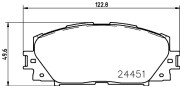 8DB 355 014-311 Sada brzdových destiček, kotoučová brzda HELLA PAGID