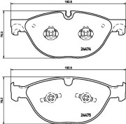 8DB 355 015-701 Sada brzdových destiček, kotoučová brzda HELLA PAGID