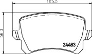 8DB 355 025-341 Sada brzdových destiček, kotoučová brzda HELLA PAGID