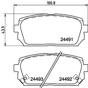 8DB 355 012-971 Sada brzdových destiček, kotoučová brzda HELLA PAGID