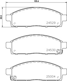 8DB 355 013-221 Sada brzdových destiček, kotoučová brzda HELLA PAGID