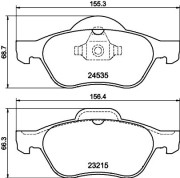 8DB 355 013-271 Sada brzdových destiček, kotoučová brzda HELLA PAGID