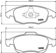 8DB 355 013-341 Sada brzdových destiček, kotoučová brzda HELLA PAGID