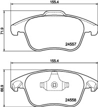 8DB 355 013-351 HELLA PAGID sada brzdových platničiek kotúčovej brzdy 8DB 355 013-351 HELLA PAGID