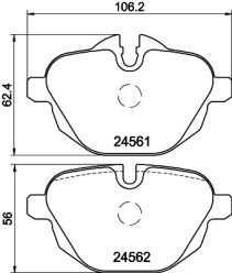 8DB 355 013-921 Sada brzdových destiček, kotoučová brzda HELLA PAGID