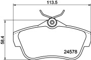 8DB 355 013-421 Sada brzdových destiček, kotoučová brzda HELLA PAGID