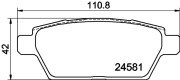 8DB 355 015-091 Sada brzdových destiček, kotoučová brzda HELLA PAGID