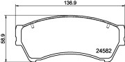 8DB 355 013-701 Sada brzdových destiček, kotoučová brzda HELLA PAGID