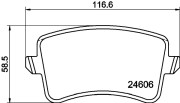 8DB 355 025-391 Sada brzdových destiček, kotoučová brzda HELLA PAGID