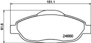 8DB 355 013-911 Sada brzdových destiček, kotoučová brzda HELLA PAGID