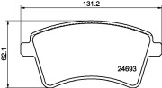 8DB 355 013-961 Sada brzdových destiček, kotoučová brzda HELLA PAGID