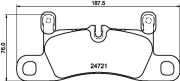 8DB 355 015-121 Sada brzdových destiček, kotoučová brzda HELLA PAGID