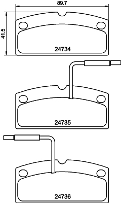 8DB 355 014-181 Sada brzdových destiček, kotoučová brzda HELLA PAGID