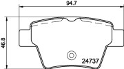 8DB 355 013-851 Sada brzdových destiček, kotoučová brzda HELLA PAGID