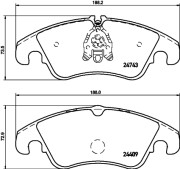 8DB 355 013-751 Sada brzdových destiček, kotoučová brzda HELLA PAGID