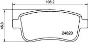 8DB 355 025-421 Sada brzdových destiček, kotoučová brzda HELLA PAGID