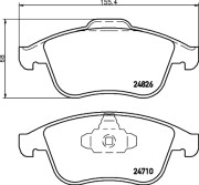 8DB 355 015-041 Sada brzdových destiček, kotoučová brzda HELLA PAGID