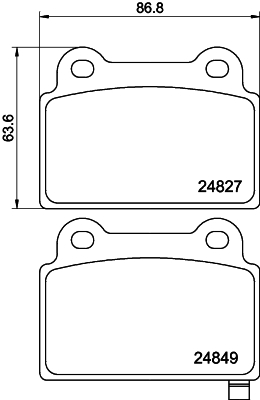 8DB 355 014-701 Sada brzdových destiček, kotoučová brzda HELLA PAGID