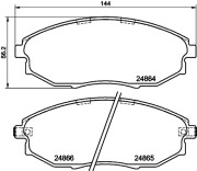 8DB 355 014-931 Sada brzdových destiček, kotoučová brzda HELLA PAGID