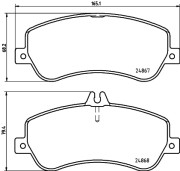 8DB 355 014-221 Sada brzdových destiček, kotoučová brzda HELLA PAGID