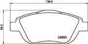 8DB 355 014-551 Sada brzdových destiček, kotoučová brzda HELLA PAGID