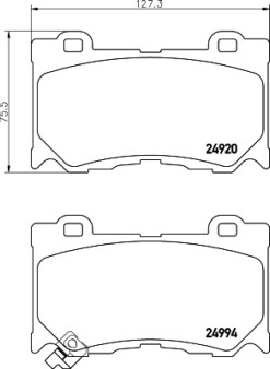 8DB 355 014-841 HELLA PAGID sada brzdových platničiek kotúčovej brzdy 8DB 355 014-841 HELLA PAGID