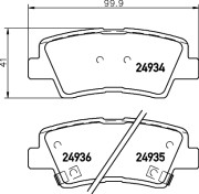 8DB 355 014-571 Sada brzdových destiček, kotoučová brzda HELLA PAGID