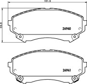 8DB 355 015-141 Sada brzdových destiček, kotoučová brzda HELLA PAGID