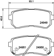 8DB 355 014-911 Sada brzdových destiček, kotoučová brzda HELLA PAGID