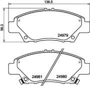 8DB 355 015-001 Sada brzdových destiček, kotoučová brzda HELLA PAGID