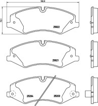 8DB 355 015-551 Sada brzdových destiček, kotoučová brzda HELLA PAGID