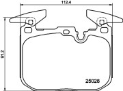 8DB 355 025-771 Sada brzdových destiček, kotoučová brzda HELLA PAGID