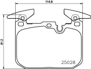 8DB 355 021-271 Sada brzdových destiček, kotoučová brzda HELLA PAGID