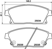 8DB 355 015-241 Sada brzdových destiček, kotoučová brzda HELLA PAGID