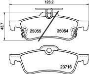 8DB 355 020-501 Sada brzdových destiček, kotoučová brzda HELLA PAGID