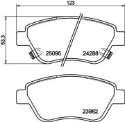 8DB 355 021-131 Sada brzdových destiček, kotoučová brzda HELLA PAGID