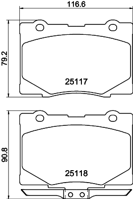 8DB 355 019-571 HELLA PAGID sada brzdových platničiek kotúčovej brzdy 8DB 355 019-571 HELLA PAGID