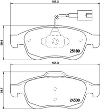 8DB 355 015-521 Sada brzdových destiček, kotoučová brzda HELLA PAGID