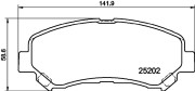 8DB 355 015-911 Sada brzdových destiček, kotoučová brzda HELLA PAGID