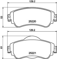 8DB 355 015-931 HELLA PAGID sada brzdových platničiek kotúčovej brzdy 8DB 355 015-931 HELLA PAGID