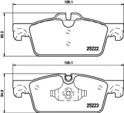 8DB 355 015-711 Sada brzdových destiček, kotoučová brzda HELLA PAGID