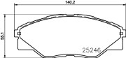 8DB 355 019-811 Sada brzdových destiček, kotoučová brzda HELLA PAGID