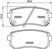 8DB 355 016-221 Sada brzdových destiček, kotoučová brzda HELLA PAGID