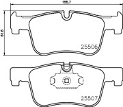 8DB 355 019-771 Sada brzdových destiček, kotoučová brzda HELLA PAGID