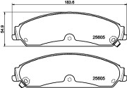 8DB 355 020-541 Sada brzdových destiček, kotoučová brzda HELLA PAGID