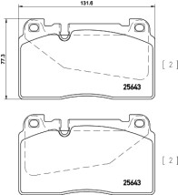 8DB 355 020-251 Sada brzdových destiček, kotoučová brzda HELLA PAGID