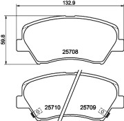 8DB 355 021-781 Sada brzdových destiček, kotoučová brzda HELLA PAGID