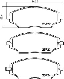 8DB 355 023-241 Sada brzdových destiček, kotoučová brzda HELLA PAGID