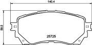 8DB 355 020-901 Sada brzdových destiček, kotoučová brzda HELLA PAGID